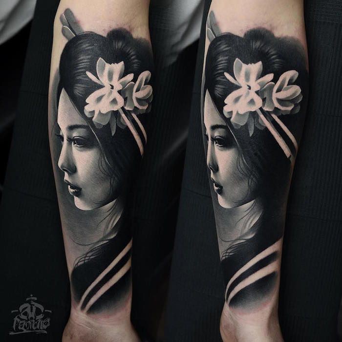 Ý nghĩa hình xăm Geisha  Xăm hình nghệ thuật Era Tattoo