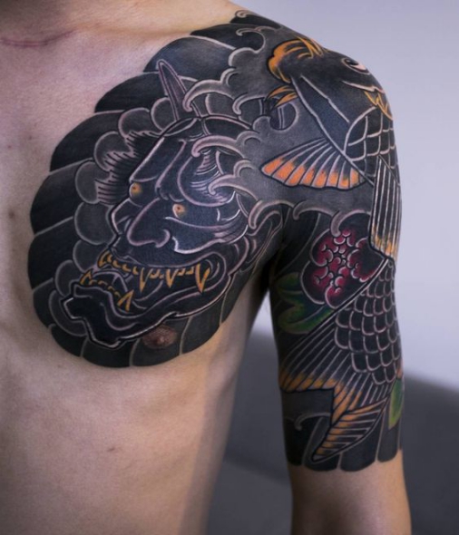 50 Hình Xăm Mặt Quỷ Nhỏ  Hình Xăm Mặt Quỷ Hanya 038 Tại Đỗ Nhân Tattoo