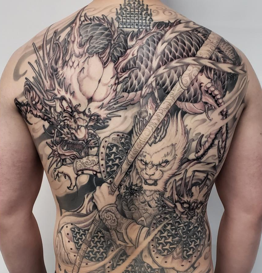 Hình xăm Tề Thiên đại thánh P1  Fantasy Tattoo  Thanh Tattoo Long An    YouTube