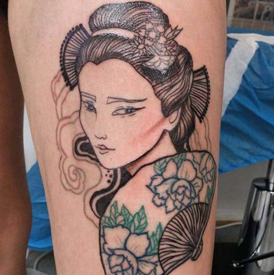 Tattoo geisha đẹp
