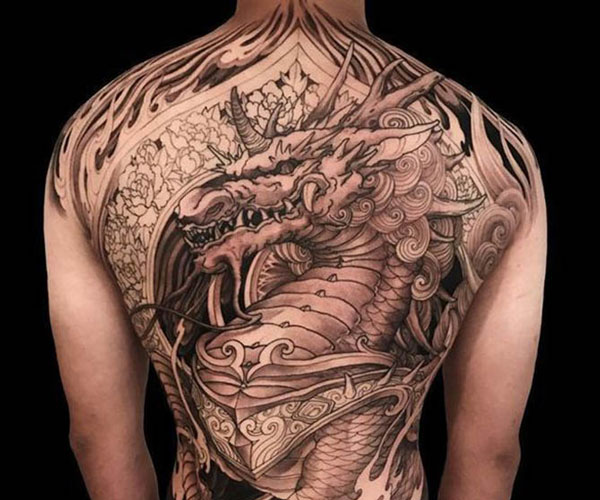 tattoo kỳ lân hóa rồng